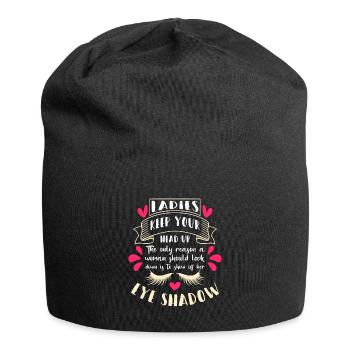 Makeup Artist Ladies Keep Your Head Up Brow Artist - Jersey Beanie - black - Front