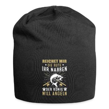 Angeln Fishing Fisher Angelrute Karpfen Rute Fisch - Jersey-Beanie - Schwarz - Vorne