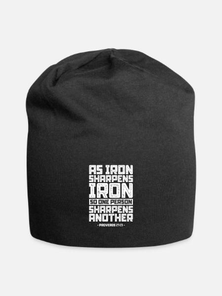 Bibel Bibelvers Christliche Sprüche Jesus Geschenk - Jersey-Beanie - Schwarz