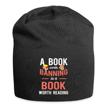 Librarian Bookworm Book Nerd Reading Library - Jersey Beanie - black - Front