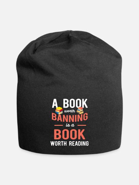 Bibliothekar Bücherwurm Bücherfreak Lesebibliothek - Jersey-Beanie - Schwarz