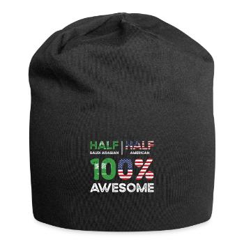 Geborener Saudi-Araber Saudi-Arabien Amerikaner - Jersey-Beanie - Schwarz - Vorne