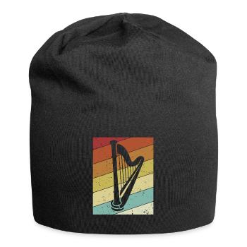 Retro concert harpe harpe musique harpe harpe harpe joueur - Bonnet en jersey - noir - Devant