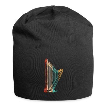 Retro concert harpe harpe musique harpe harpe harpe joueur - Bonnet en jersey - noir - Devant