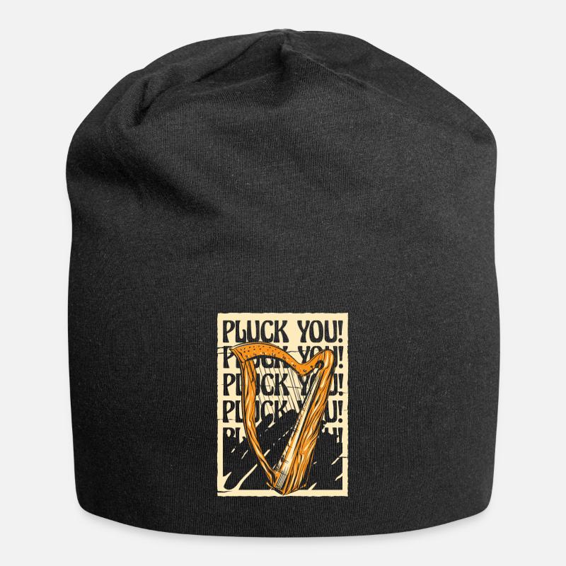 Pluck You Harfe Konzertharfe Harfenmusik - Jersey-Beanie - Schwarz