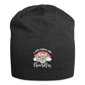 Chinchilla - Jersey-Beanie - Anthrazit - Vorne
