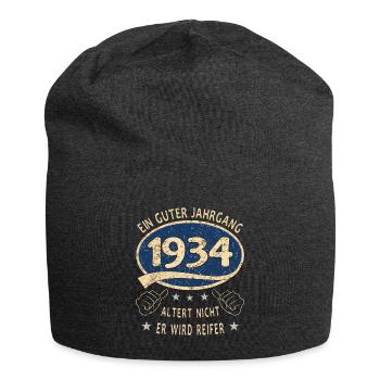 89. Geburtstag 1934 Guter Jahrgang - Jersey-Beanie - Anthrazit - Vorne