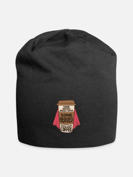 Kaffee Koffein Espresso Barista Geschenk - Jersey-Beanie - Schwarz