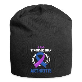 Je suis plus fort que la sensibilisation à l’arthrite - Bonnet en jersey - noir - Devant