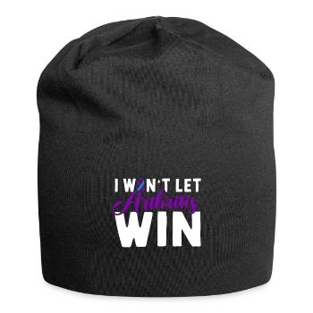 Je veux laisser la polyarthrite gagner la polyarthrite rhumatoïde - Bonnet en jersey - noir - Devant