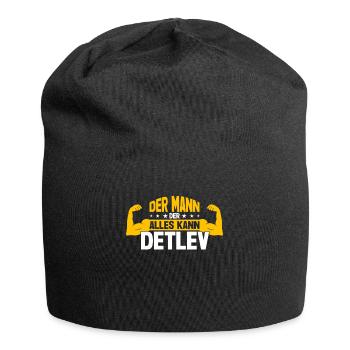 Detlev Der Mann Der Alles Kann Vorname Detlev - Jersey-Beanie - Schwarz - Vorne