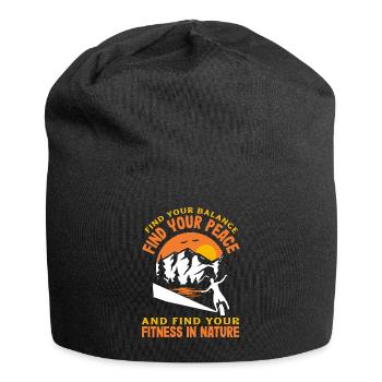 Find your balance, find your peace, and find your - Jersey Beanie - black - Front
