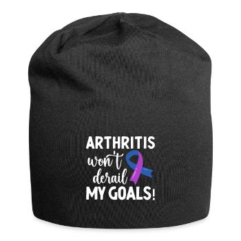 Arthritis will not keep me from my goals - Jersey Beanie - black - Front