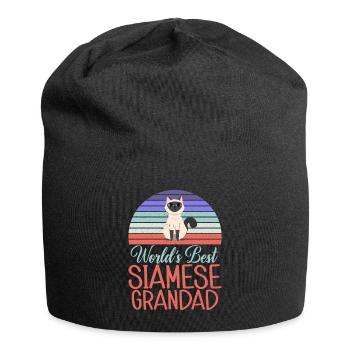 Siamesische Katze Geschenke - Jersey-Beanie - Schwarz - Vorne