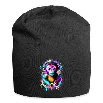 Monkey Colorful - Jersey Beanie - black - Front