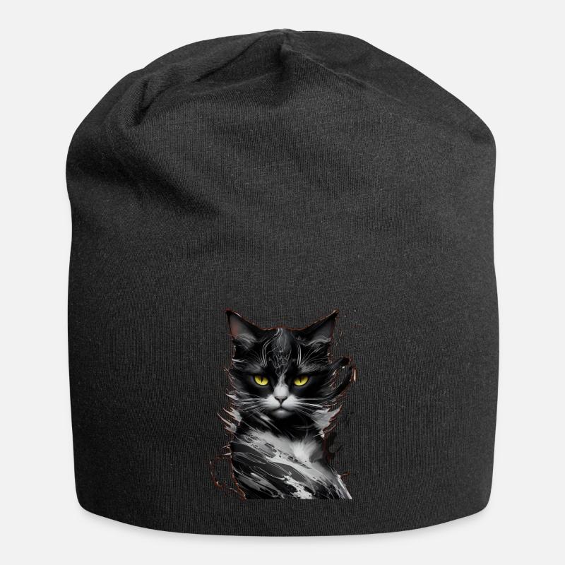 Chat Animaux de compagnie - Bonnet en jersey - noir