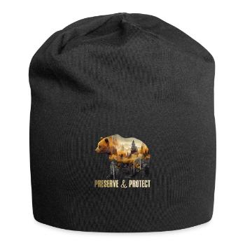 Umweltschutz Earth Day bedrohte Arten Mission Erde - Jersey-Beanie - Schwarz - Vorne