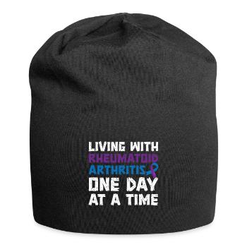 Living With Rheumatoid Arthritis - One Day After - Jersey Beanie - black - Front