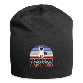 Siamesische Katze Geschenke - Jersey-Beanie - Schwarz - Vorne