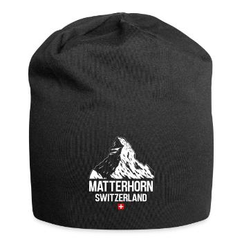 Matterhorn hikers mountain fans climb hiking - Jersey Beanie - black - Front