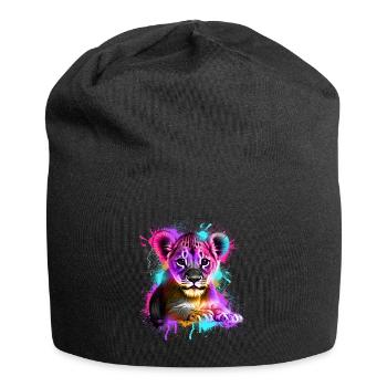 Little Lion Colorful - Jersey Beanie - black - Front