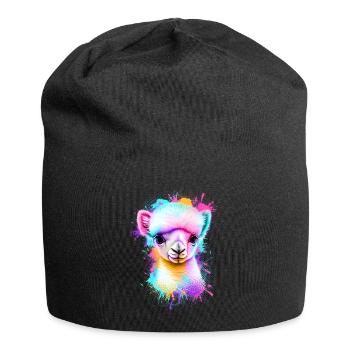Alpaca Colorful - Jersey Beanie - black - Front