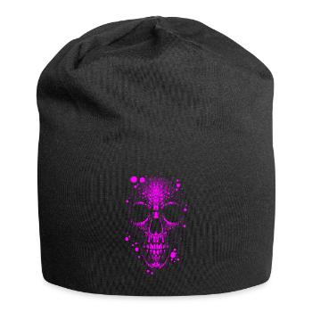 Totenkopf Skull - Jersey-Beanie - Schwarz - Vorne