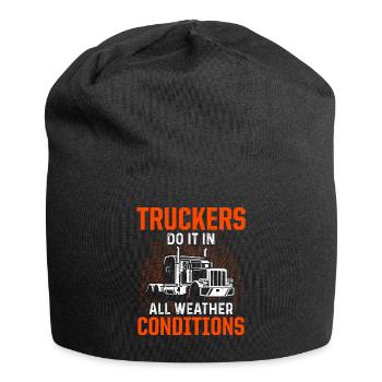 Chauffeur de camion Camionneur Conduite - Bonnet en jersey - noir - Devant