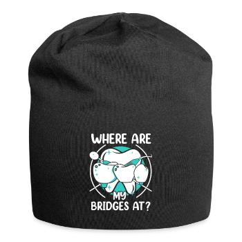 Où sont mes ponts au laboratoire dentaire Laboratoire dentaire - Bonnet en jersey - noir - Devant