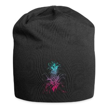 Vaporwave Ananas Hawaii Sommer Tropische Früchte - Jersey-Beanie - Schwarz - Vorne