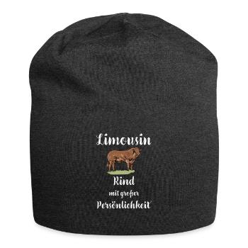 Limousin Rind I Frankreich Rinderzucht für - Jersey-Beanie - Anthrazit - Vorne