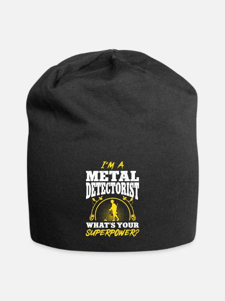 Metalldetektor Metalldetektion Schatzsuche - Jersey-Beanie - Schwarz