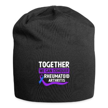 Ensemble, nous pouvons traiter la polyarthrite rhumatoïde - Bonnet en jersey - noir - Devant