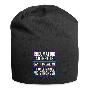 Rheumatoide Arthritis Kann Mich Nicht Brechen, - Jersey-Beanie - Schwarz - Vorne