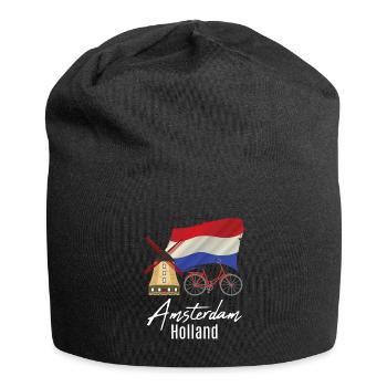 Nehterlands flag windmill Netherlands - Jersey Beanie - black - Front