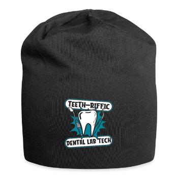 Teeth Riffic Dental Laboratory Dental Laboratory Dental Technician - Jersey Beanie - black - Front
