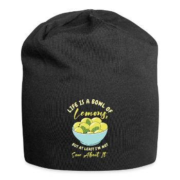 Limonade citron agrumes - Bonnet en jersey - noir - Devant
