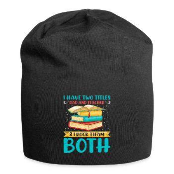 Book Reading Teacher Librarian Reader - Jersey Beanie - black - Front