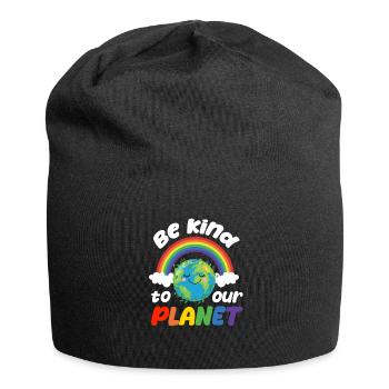 Be kind to our planet - world environment day - Jersey-Beanie - Schwarz - Vorne