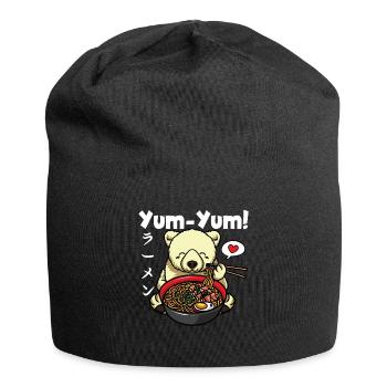 Yum Yum Japan Anime Ramen Nudel Eisbär - Jersey-Beanie - Schwarz - Vorne