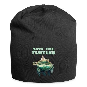 Save the turtles, species conservation, nature conservation - Jersey Beanie - black - Front