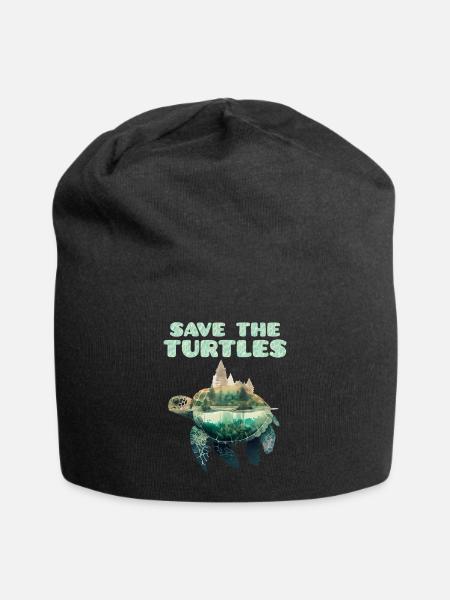 Save the turtles, species conservation, nature conservation - Jersey Beanie - black