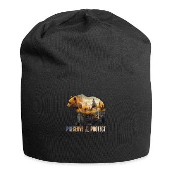 Umweltschutz Earth Day bedrohte Arten Mission Erde - Jersey-Beanie - Schwarz - Vorne