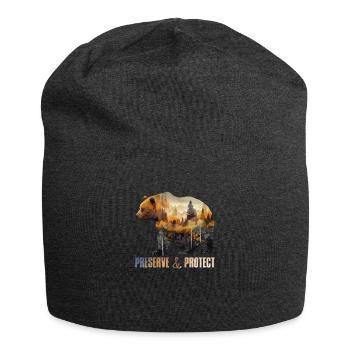 Umweltschutz Earth Day bedrohte Arten Mission Erde - Jersey-Beanie - Anthrazit - Vorne