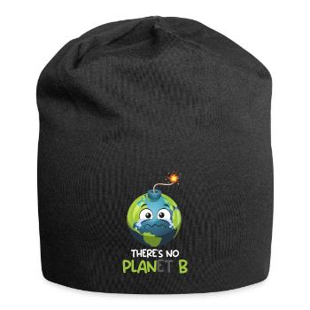 There is no Planet B Mission Erde Umweltliebe - Jersey-Beanie - Schwarz - Vorne