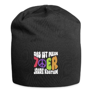Das Ist Mein 70er Jahre Kostüm Hippie Kostüm 70er - Jersey-Beanie - Schwarz - Vorne