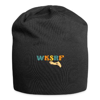 WKSRF Wakesurf Wake Surf Surfing Retro Boat Surfing - Jersey Beanie - black - Front