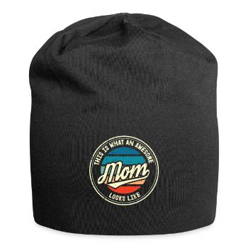 Muttertag Mutter Mummy Erster Retro Geschenk - Jersey-Beanie - Schwarz - Vorne