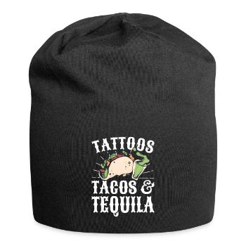 Tattoos Tacos & Tequila Tattoo Lover - Jersey Beanie - black - Front