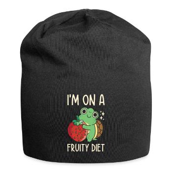 Turtle Strawberry Fruit Diet Wildlife Pet Owner - Jersey Beanie - black - Front